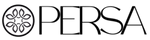 Horizontal Persa logo in black with white background. 
