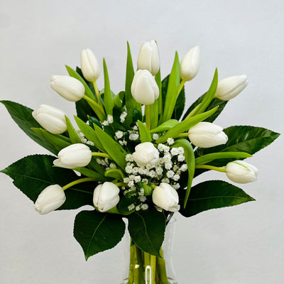 Ramo tulipanes blanco