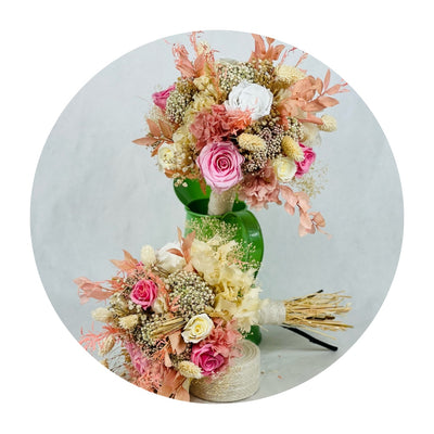Ramo de novia de flores preservadas de persa flores