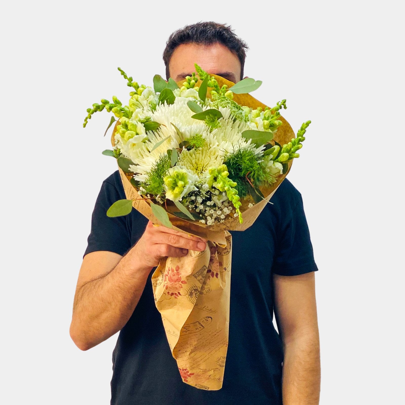 Mojácar | Ramo de Margaritas, Crisantemo y Antirrhinum Blanco - Persa Flores