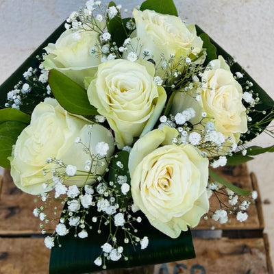 The elegance of white roses