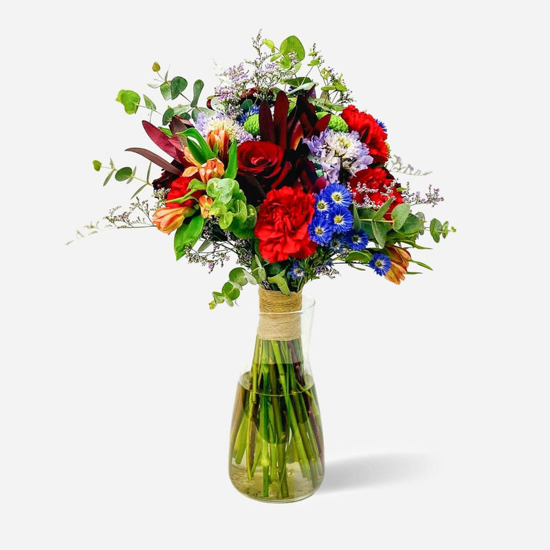 Amapola | Ramo de Rosas, Eucalipto y clavel - Persa Flores