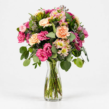 Andrea | Ramo de Lisianthum, Clavel, Alstroemeria y Eucalipto - Persa Flores