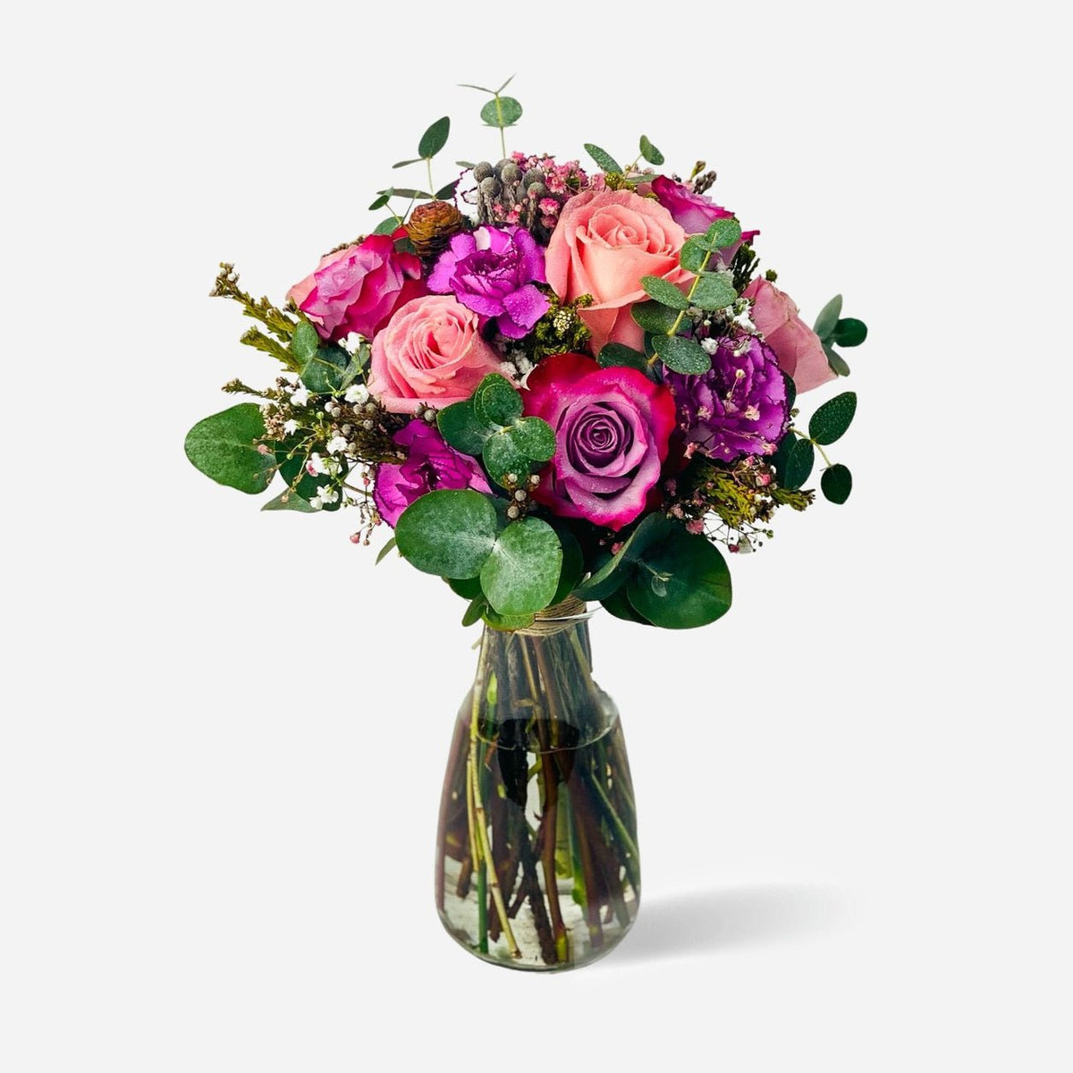Mary | Ramo de Rosa, Eucalipto y Verde Africano - Persa Flores