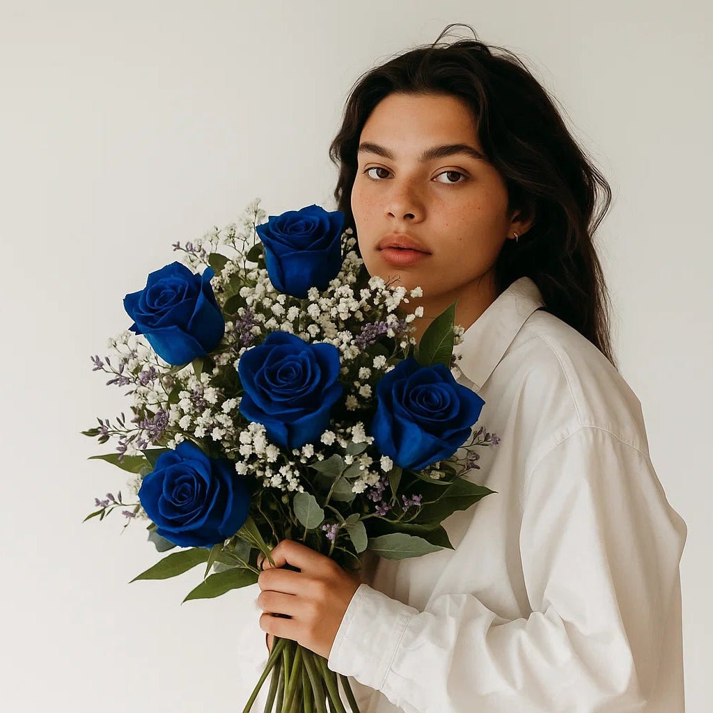Ramo Azulona – 6 Rosas Azules - Persa Flores