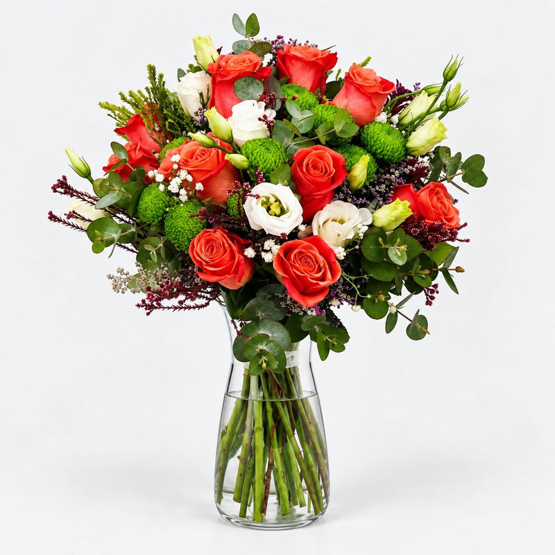 Ramo Coral | Rosas Naranjas - Persa Flores