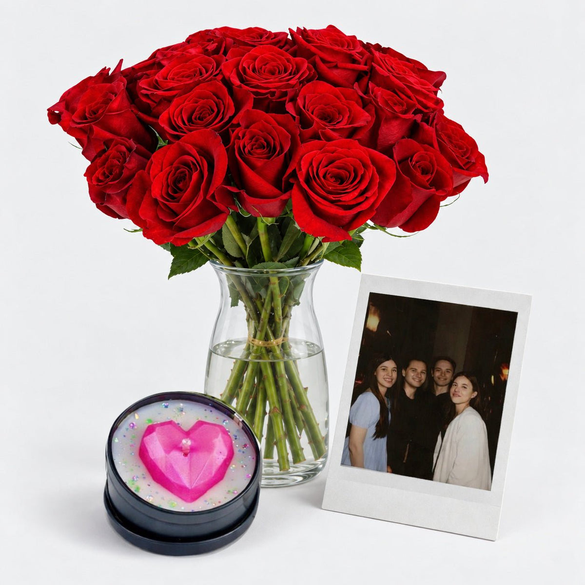 Rosas Rojas + Vela + Foto Instax 🔥OFERTA🔥 - Persa Flores