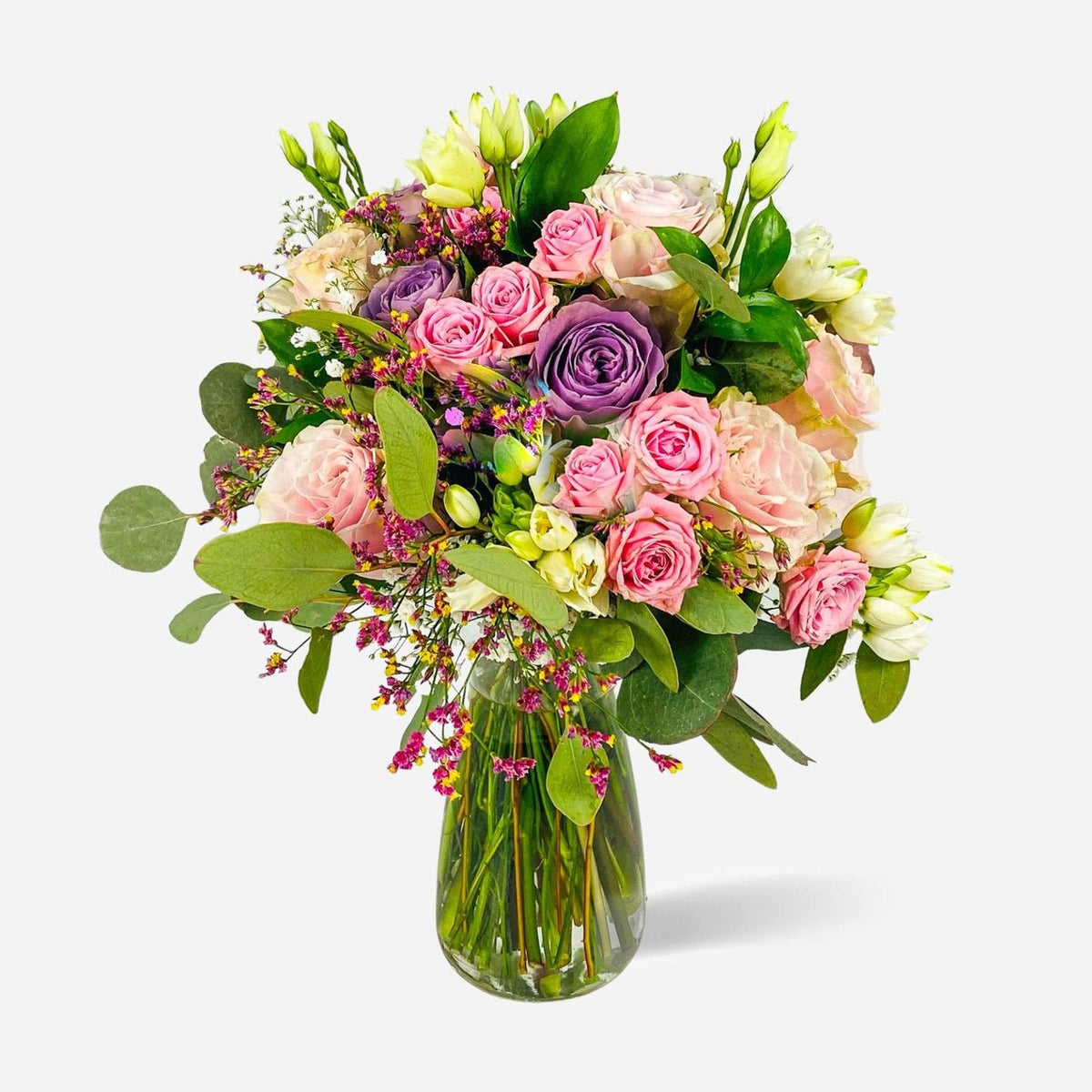 Roxana | Ramo de Rosas Rosa Spray y Eucalipto - Persa Flores