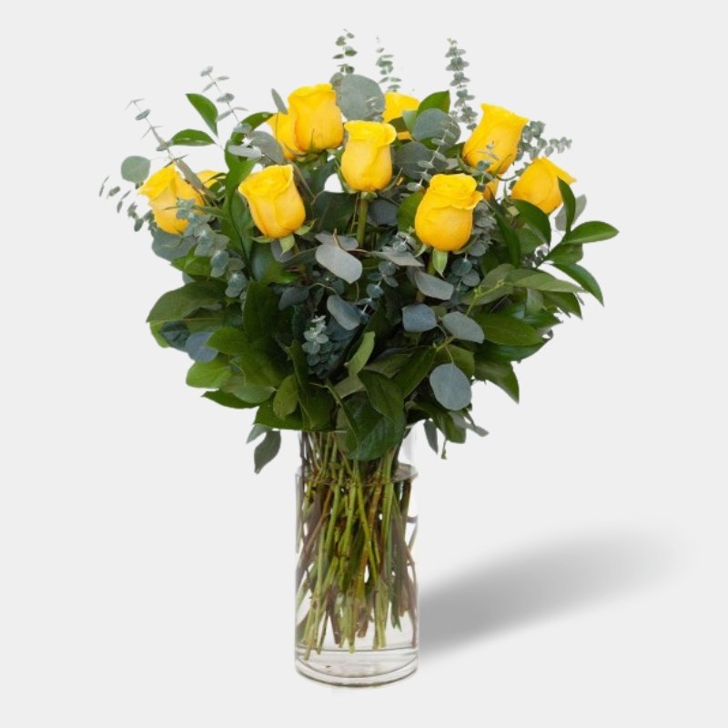 12 Rosas Amarillas - Persa Flores