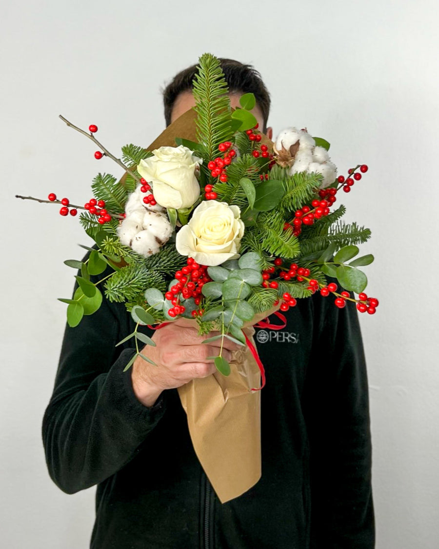 flores decoración navidad