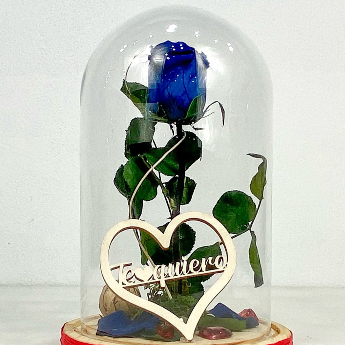 Blue Eternal Rose Dome - I Love You
