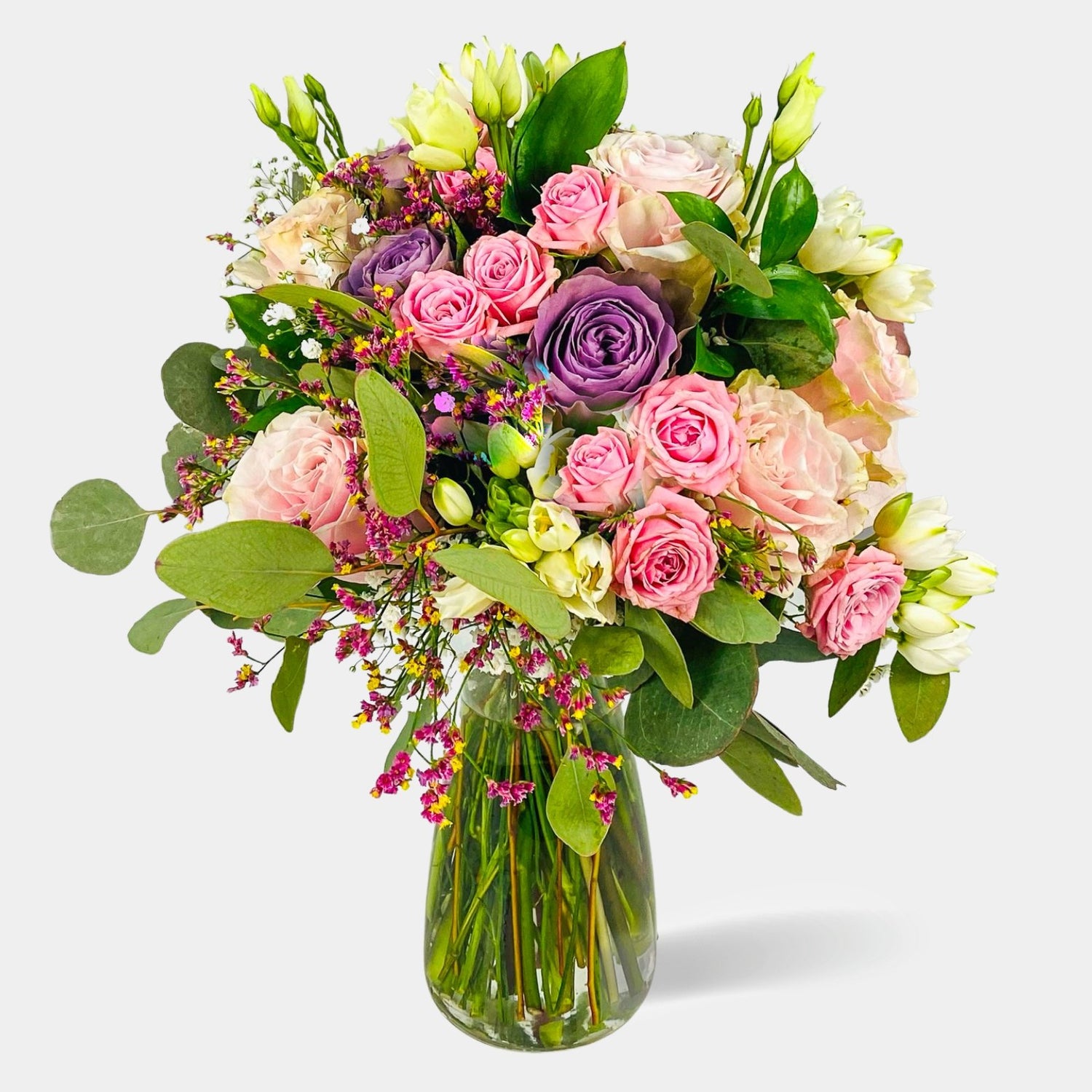 jarron sakura de persa flores con el ramo roxana